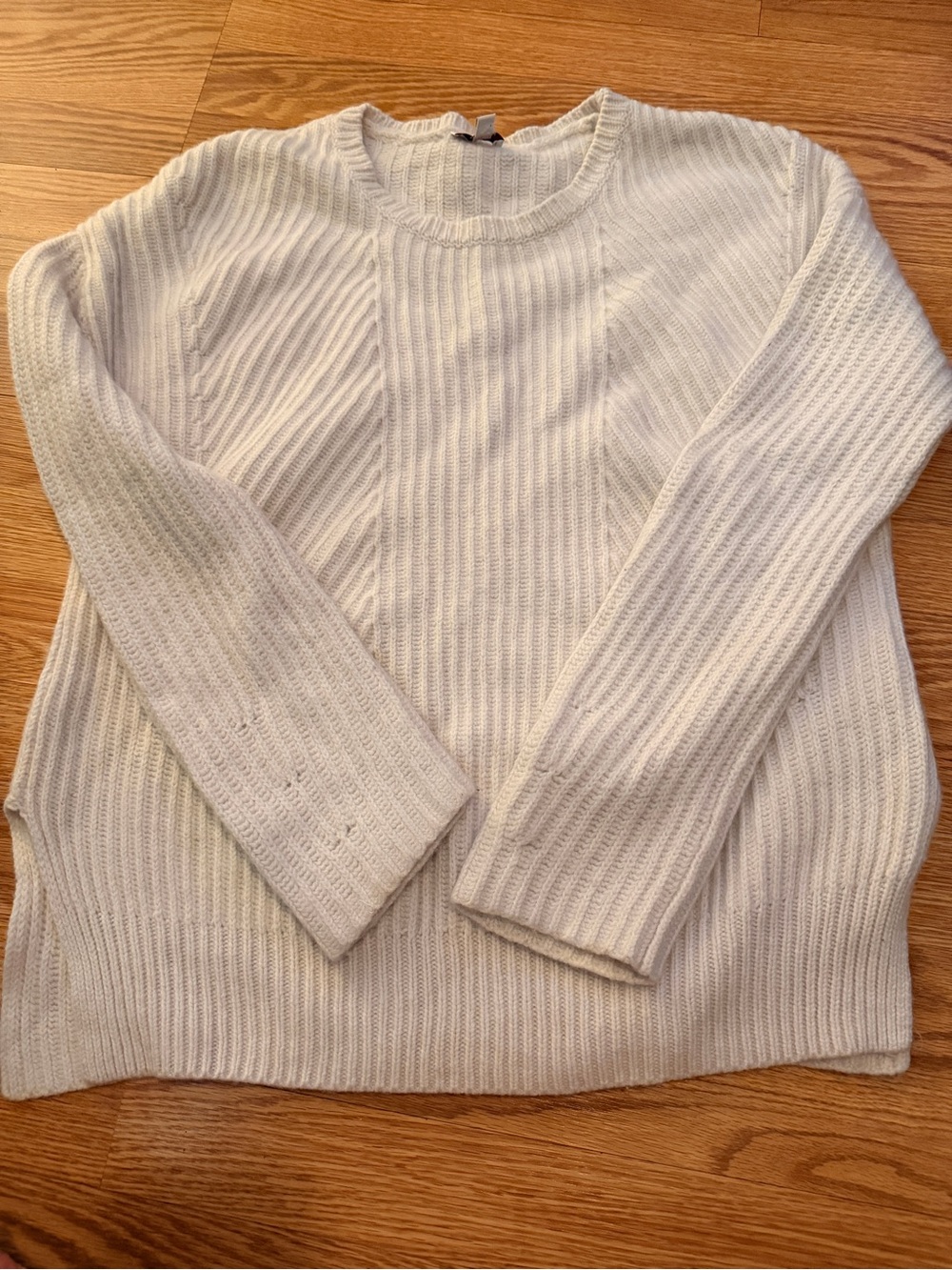 GAP Cozy Crewneck Ribbed Sweater in Cream